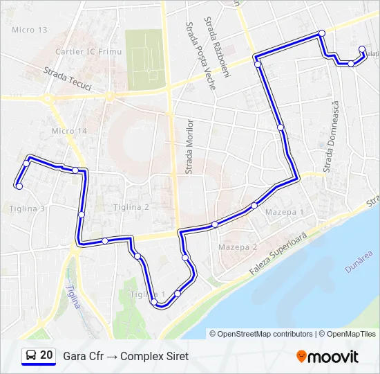 20 Bus Line Map