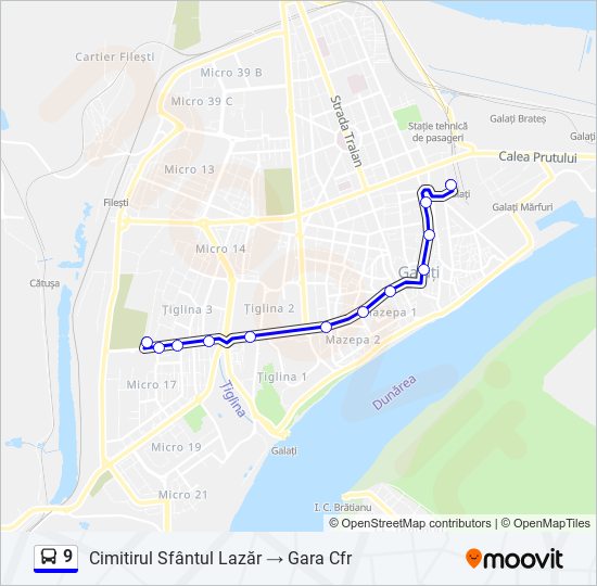 9 bus Line Map