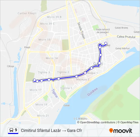 9 Bus Line Map