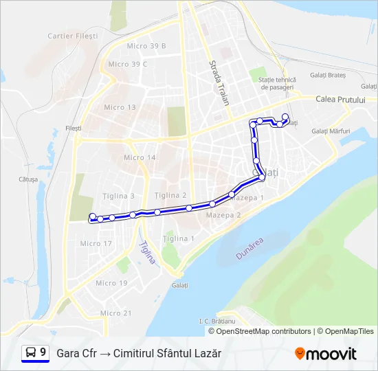 9 Bus Line Map