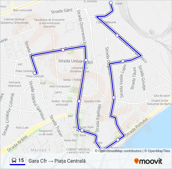 15 Bus Line Map