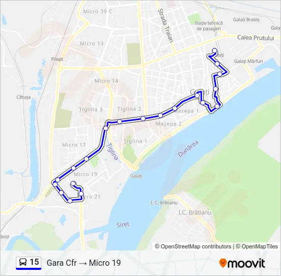 15 Bus Line Map