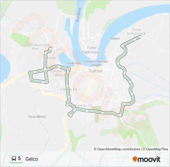 5 Bus Line Map