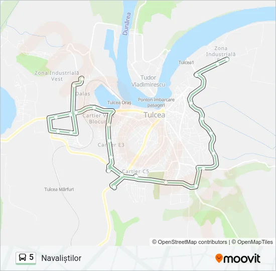 5 Bus Line Map
