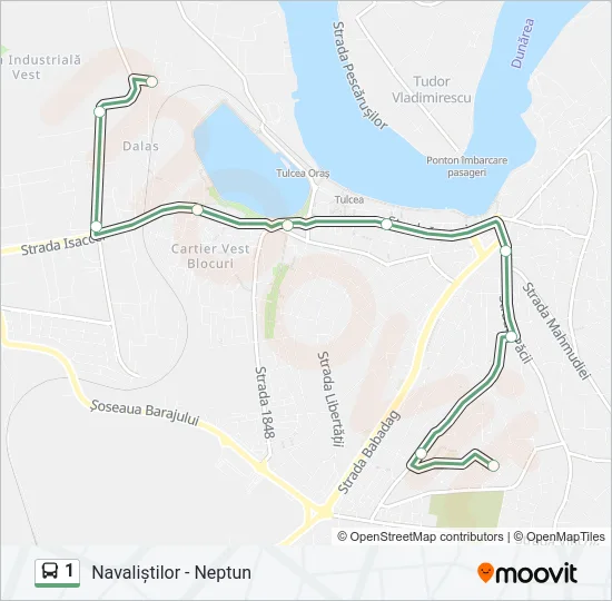 1 Bus Line Map