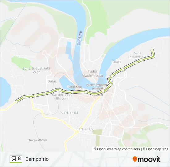 8 Bus Line Map