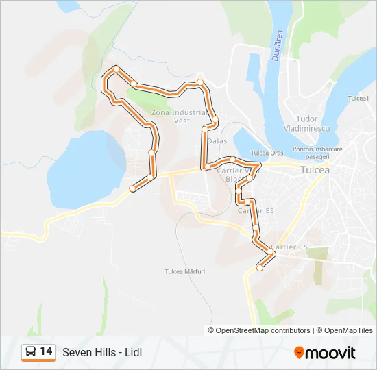 14 Bus Line Map