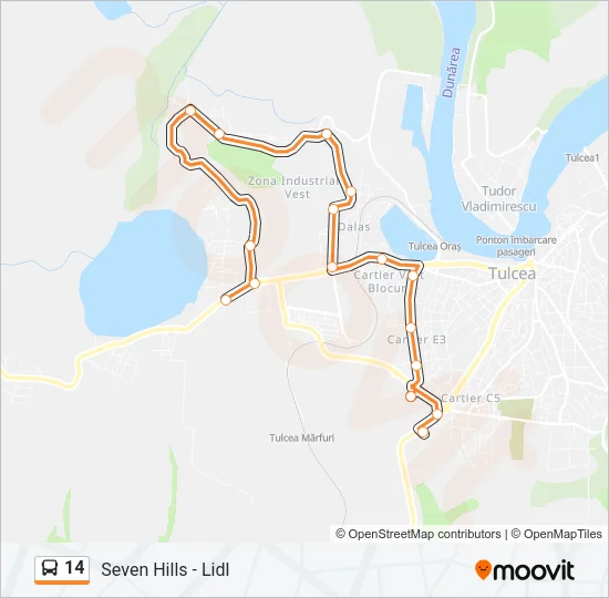 14 Bus Line Map