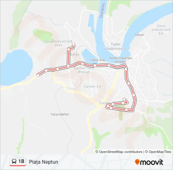 1B Bus Line Map