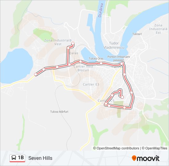 1B Bus Line Map
