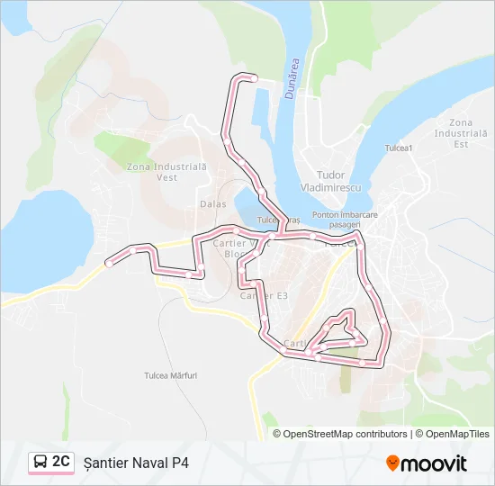 Hartă linie autobuz 2C