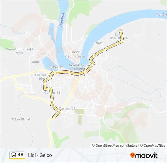 4B Bus Line Map