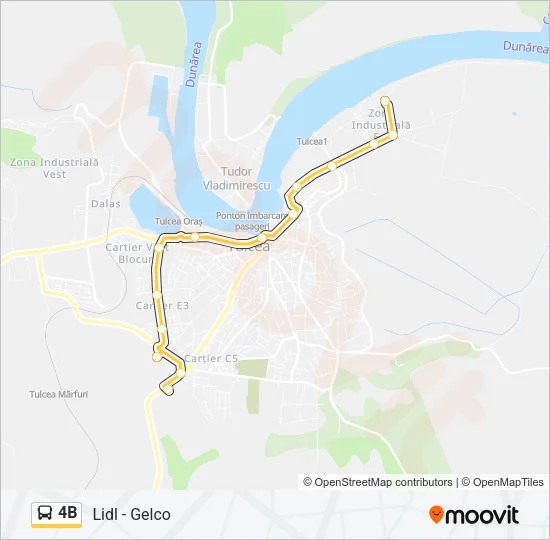 4B Bus Line Map