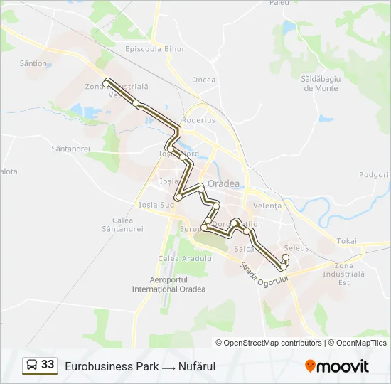 33 Bus Line Map
