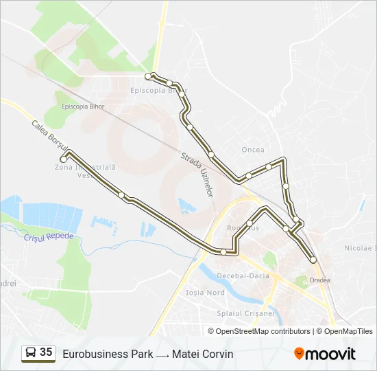 35 Bus Line Map