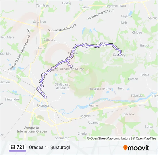721 Bus Line Map