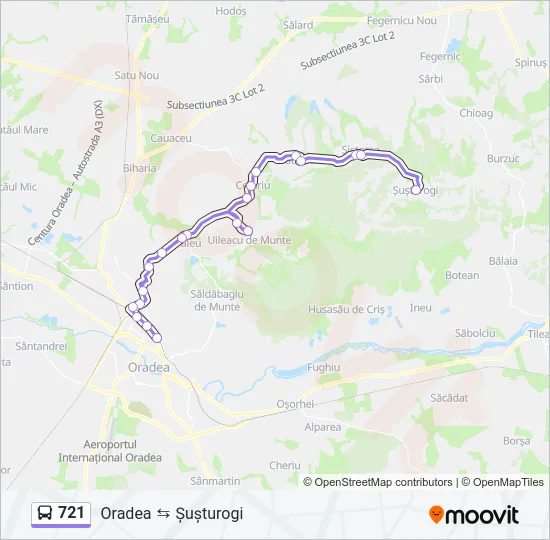 721 Bus Line Map