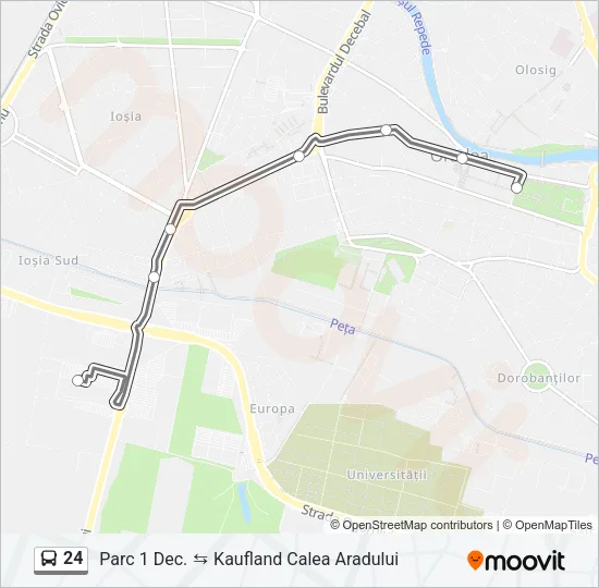 24 Bus Line Map