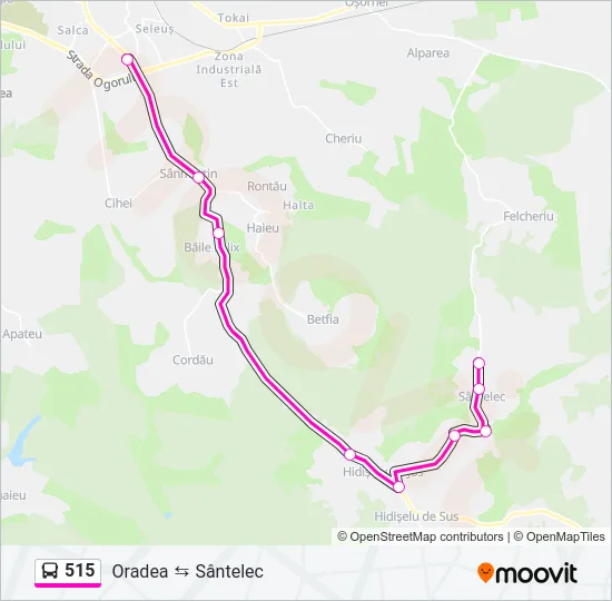 515 Bus Line Map