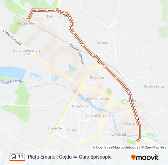 11 Bus Line Map