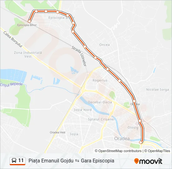 11 Bus Line Map