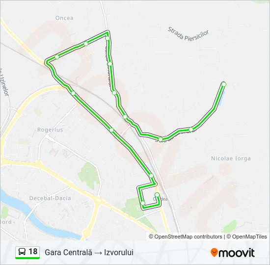 18 Bus Line Map