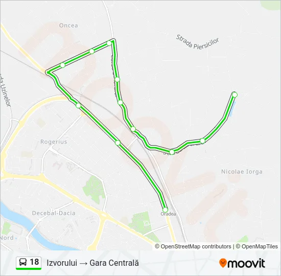 18 Bus Line Map