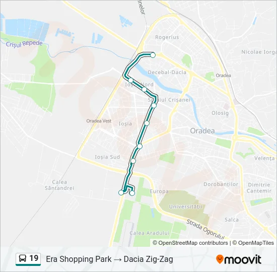 19 Bus Line Map
