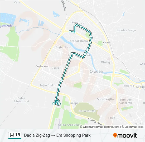 19 Bus Line Map