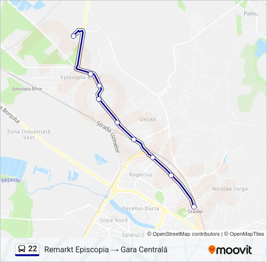 22 Bus Line Map