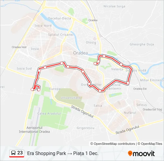 23 Bus Line Map
