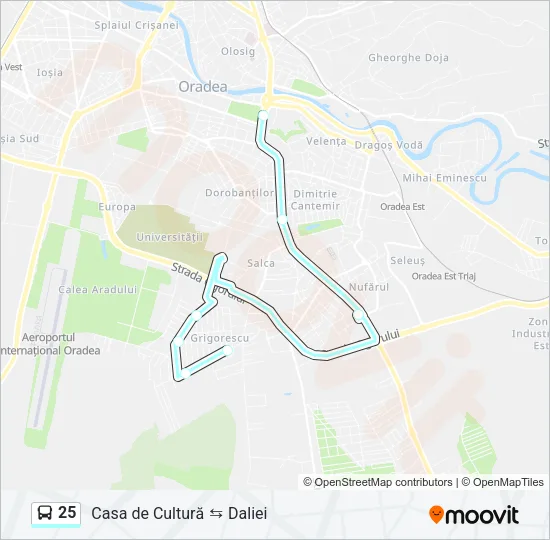 25 Bus Line Map
