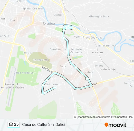 25 Bus Line Map