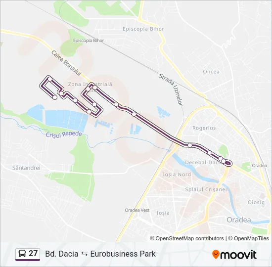 27 Bus Line Map