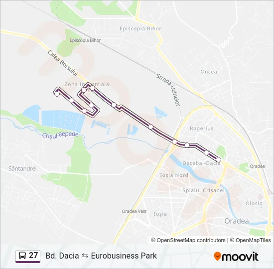 27 Bus Line Map