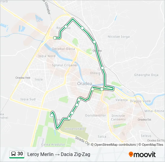 30 Bus Line Map