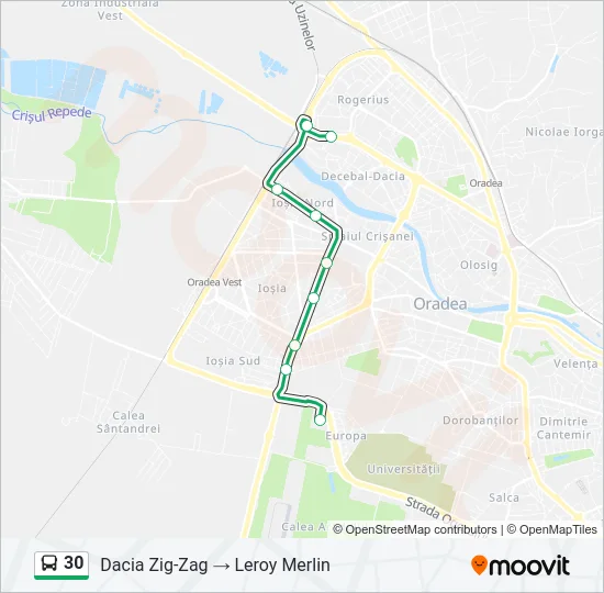 30 Bus Line Map