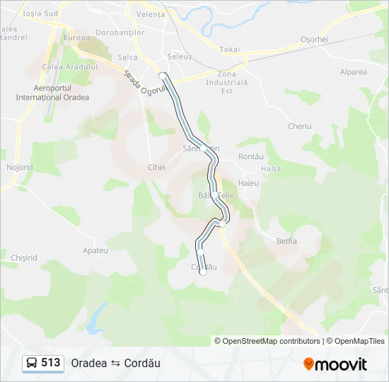 513 Bus Line Map