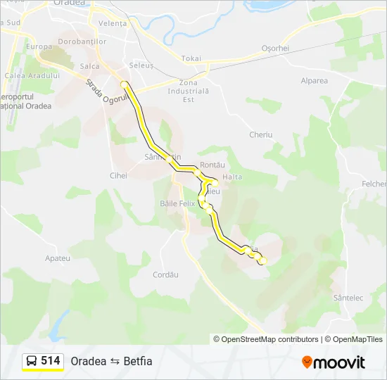 514 Bus Line Map