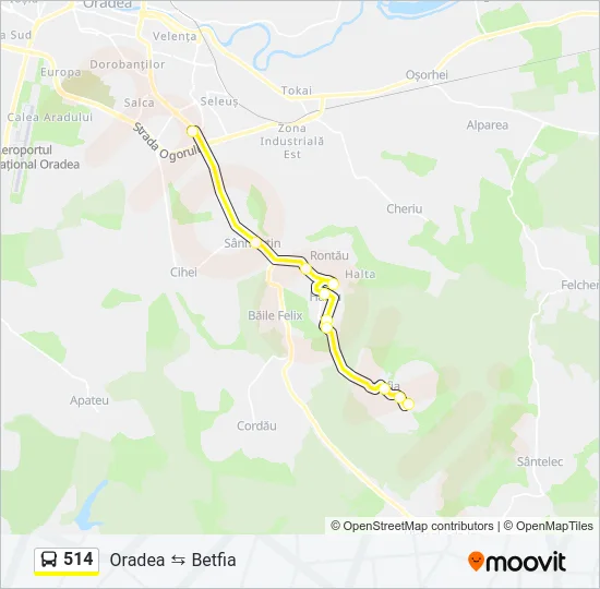 514 Bus Line Map