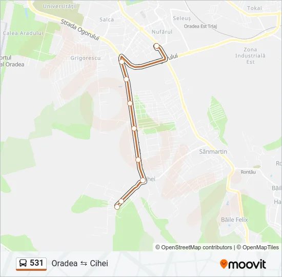 531 Bus Line Map