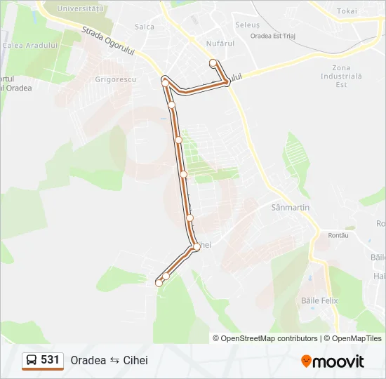 531 Bus Line Map