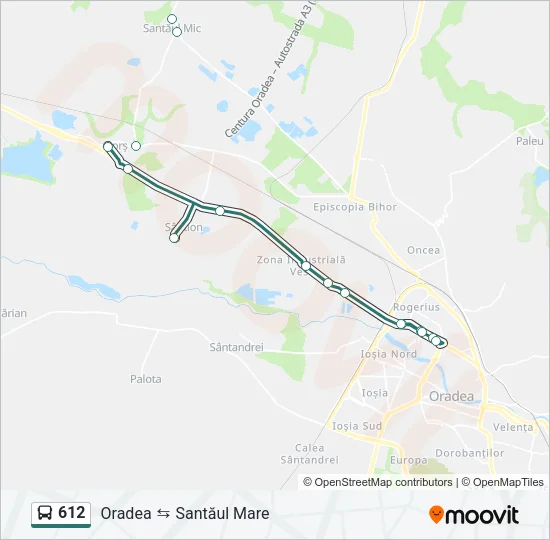 612 Bus Line Map