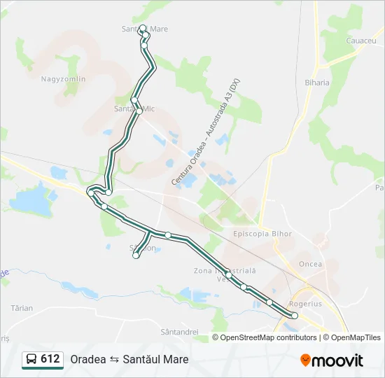 612 Bus Line Map