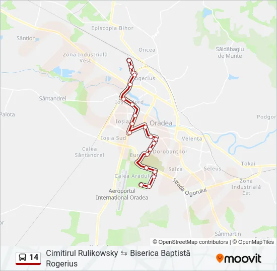 14 Bus Line Map