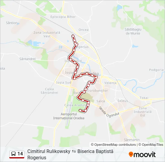 14 Bus Line Map