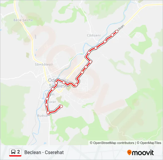 2 Bus Line Map