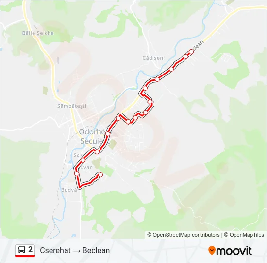 2 Bus Line Map