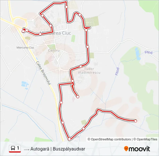 1 Bus Line Map