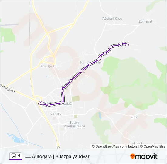 4 Bus Line Map